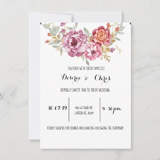 Invitation Mariage (Devant)
