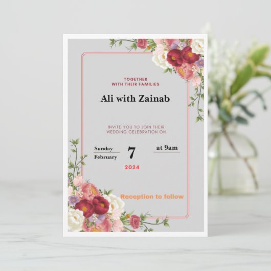 Invitation mariage (Debout devant)