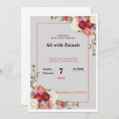 Invitation mariage (Devant / Derrière)