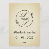 Invitation mariage 2026 (Dos)