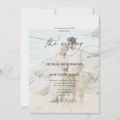 Invitation Mariage 2 Code QR Photo Calligraphie Formel (Devant)
