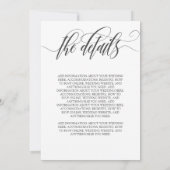 Invitation Mariage 2 en 1 Typography Informel Gray Pencil (Dos)
