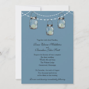 Invitation Mariage - 3 jarres Mason pendantes