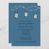 Invitation Mariage - 3 jarres Mason pendantes (Devant / Derrière)