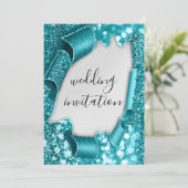 Invitation Mariage 3D Panier Effet Élégant Parties scintillan (Debout devant)