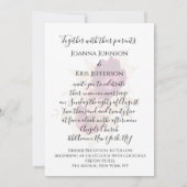 Invitation Mariage 3D Panier effet Parties scintillant Rose a (Dos)