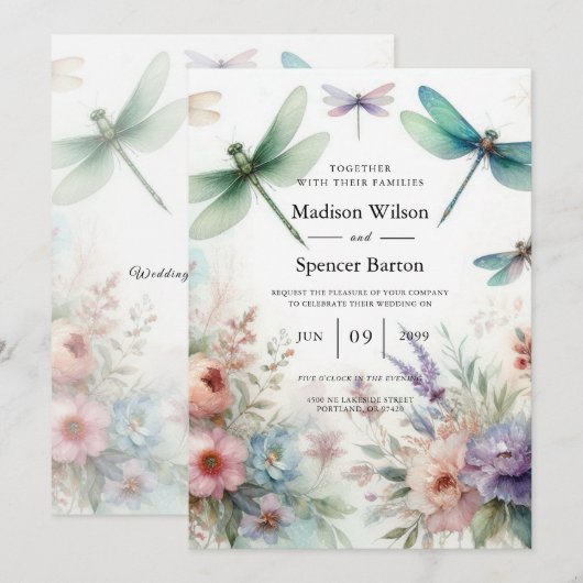 Invitation Mariage 4 (Devant / Derrière)