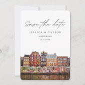 Invitation Mariage à Amsterdam Fleurs du Marché Enregistrez l (Devant)