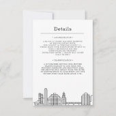 Invitation Mariage à Austin | Détails des invités (Devant)