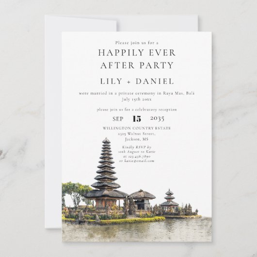 Invitation Mariage à Bali pour toujours heureux (Devant)