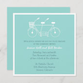 Invitation Mariage à bicyclette Tandem (Devant / Derrière)