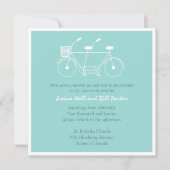Invitation Mariage à bicyclette Tandem (Devant)