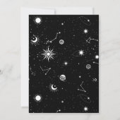 Invitation Mariage à bille en cristal de lune magique noir et (Dos)