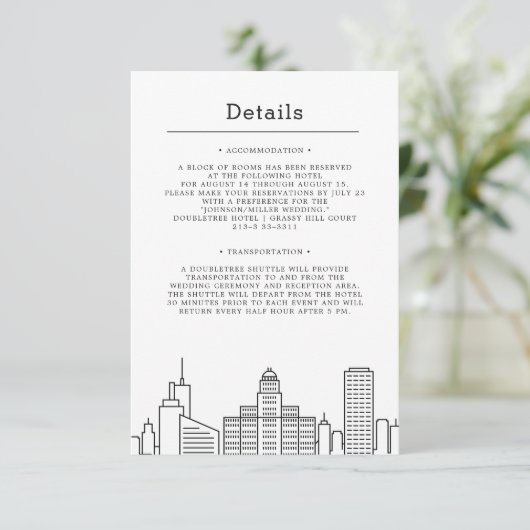 Invitation Mariage à Buffalo, New York | Informations invité (Debout devant)