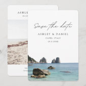 Invitation Mariage à Capri Italie Save the Date (Devant / Derrière)