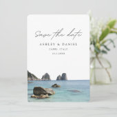 Invitation Mariage à Capri Italie Save the Date (Debout devant)