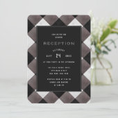 Invitation Mariage à carreaux de plaid de buffle de ferme (Debout devant)