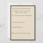 Invitation Mariage à Central Park Bow Bridge (Dos)