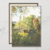 Invitation Mariage à Central Park Bow Bridge (Devant / Derrière)