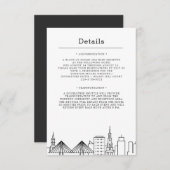 Invitation Mariage à Charleston | Détails pour les invités (Devant / Derrière)
