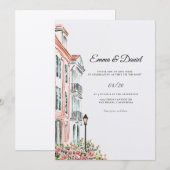 Invitation mariage à Charleston SC (Devant / Derrière)