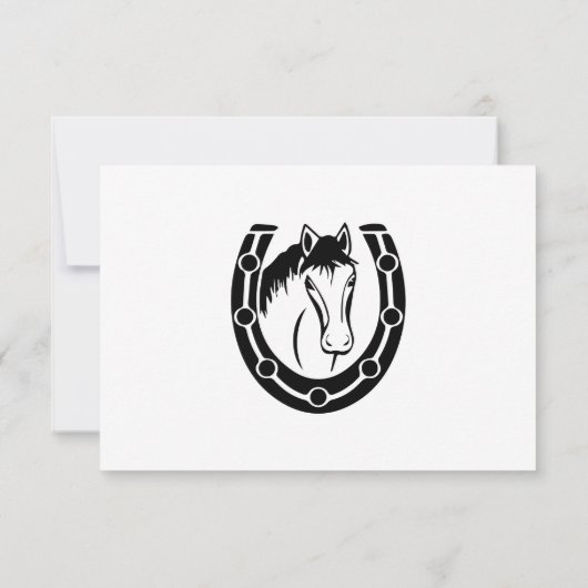 Invitation Mariage à cheval de réception occidentale en campa (Dos)