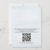 Invitation Mariage à Code QR de Budget Rustique à l'Aquarelle (Dos)
