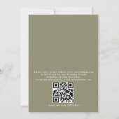 Invitation Mariage à code QR de crâne de vache florale bohème (Dos)