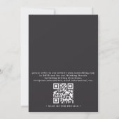 Invitation Mariage à code QR floral botanique élégant en fleu (Dos)