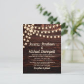 Invitation Mariage à cordes de bois rustique (Debout devant)