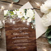 Invitation Mariage à cordes florales rustiques