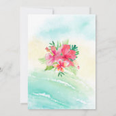 Invitation Mariage à cordes tropicales de plage (Dos)