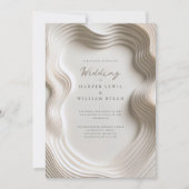 Invitation Mariage à courant d'ivoire doux (Devant)