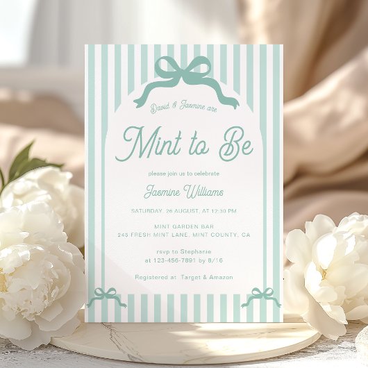 Invitation Mariage à croquer rayures Shower