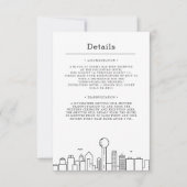 Invitation Mariage à Dallas, Texas | Informations invité (Devant)