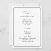 Invitation Mariage à défilement infini avec script noir et bl (Dos)