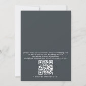 Invitation Mariage à destination avec QR code moderne sur la (Dos)