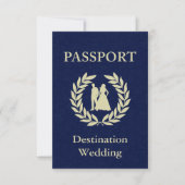 Invitation mariage à destination passeport (Devant)