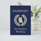 Invitation mariage à destination passeport (Debout devant)