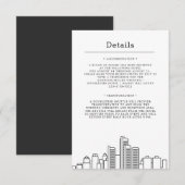 Invitation Mariage à Détroit | Informations sur les invités (Devant / Derrière)