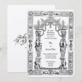 Invitation Mariage à double cadre de style baroque rococo orn (Devant / Derrière)