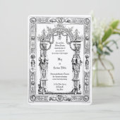 Invitation Mariage à double cadre de style baroque rococo orn (Debout devant)