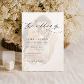 Invitation Mariage à double face de la photo de superposition