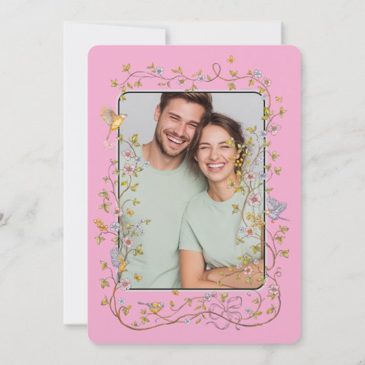 Invitation Mariage à feuillage persistant Elegance (Dos)