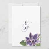 Invitation Mariage à fleurs blanc blanc et chic (Dos)