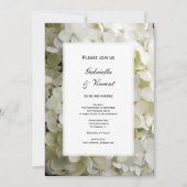 Invitation Mariage à fleurs d'Hydrangea blanc (Devant)