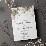 Invitation mariage à fleurs d'ivoire vert violet de style vin<br><div class="desc">Elégant style vintage violet, ivoire et vert feuillage Faire-part de mariage floral. Ce faire-part de mariage floral chic et champêtre est parfait pour toute fille glamour classe et sophistiquée. Ce design est idéal pour un événement de fête branché et élégant. Customisez ce design avec votre propre message et des informations...</div>