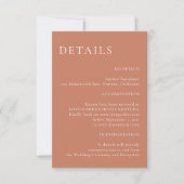 Invitation Mariage à fleurs en terre cuite Boho (Devant)