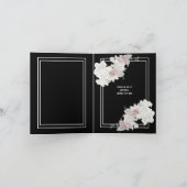 Invitation Mariage à fleurs noir et blanc (Intérieur)