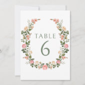 Invitation Mariage à fleurs roses rose (Devant)